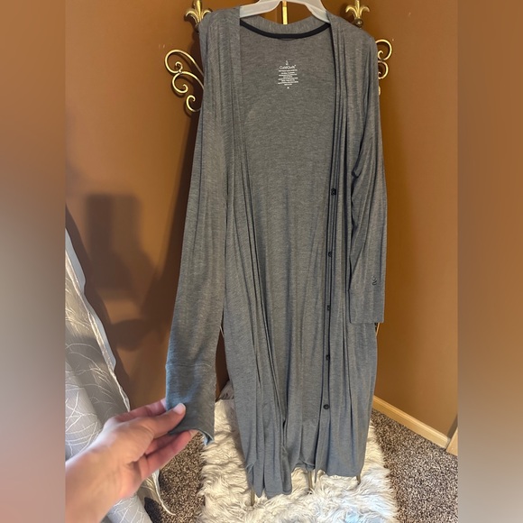 Cuddl Duds Gray Long Sleeve Dress - Picture 1 of 5